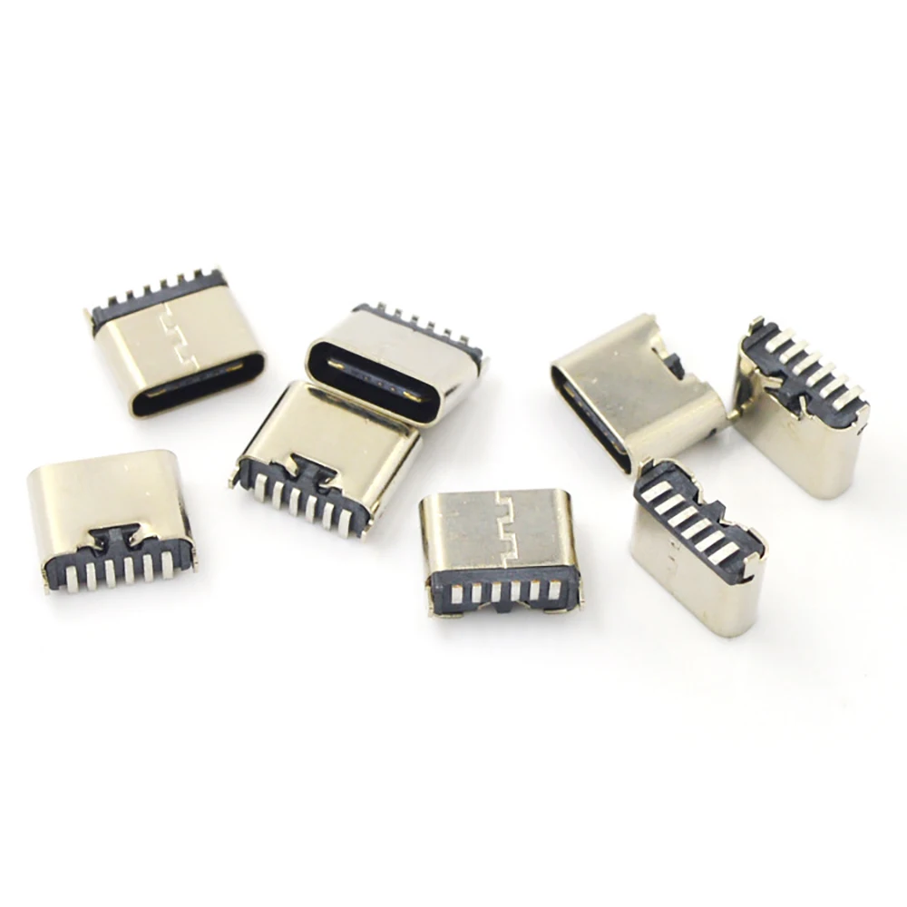 Base para auriculares Bluetooth, soporte vertical tipo c 6P, carga rápida 6,85 H, USB, cuerpo corto, 180 grados, parche SMT, 5/10/20 piezas - imagen 2