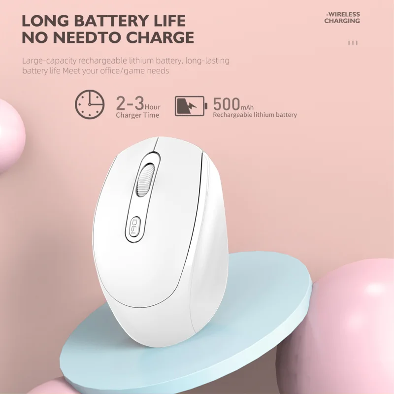 Ratón inalámbrico, ratón óptico ergonómico 2,4G, ratón de ordenador para ordenador portátil, PC, Chromebook, portátil, ratones inalámbricos pequeños recargables - imagen 5