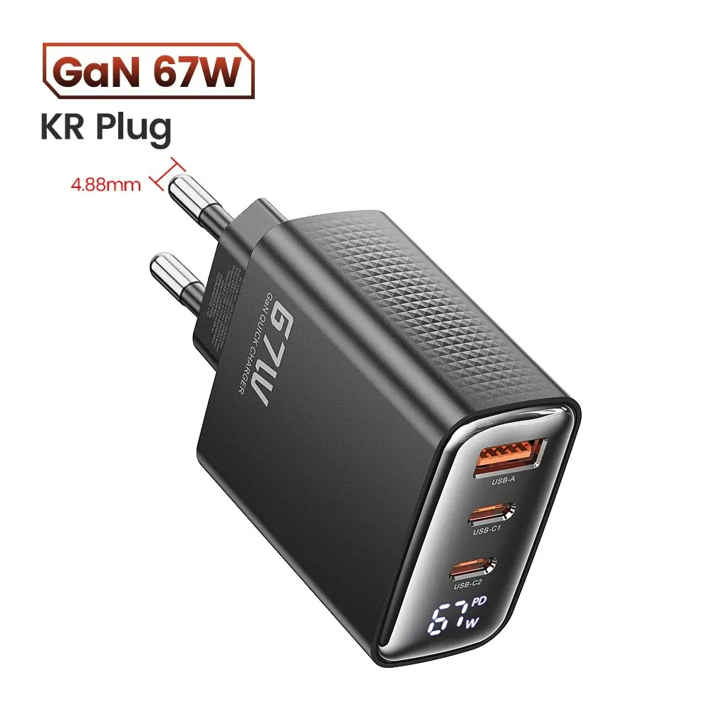 67W KR Plug Black