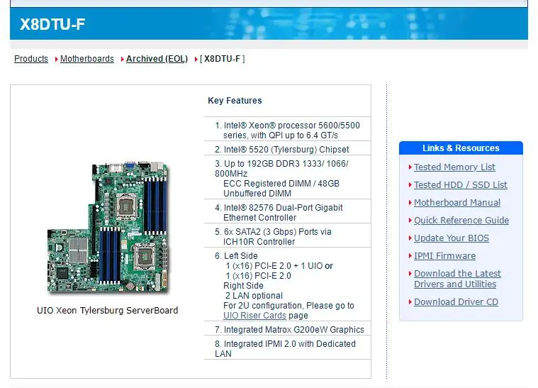X8DTU-F para placa base Supermicro Procesador Xeon Serie 5600/5500 IPMI 2.0 integrado con LAN dedicada - imagen 3