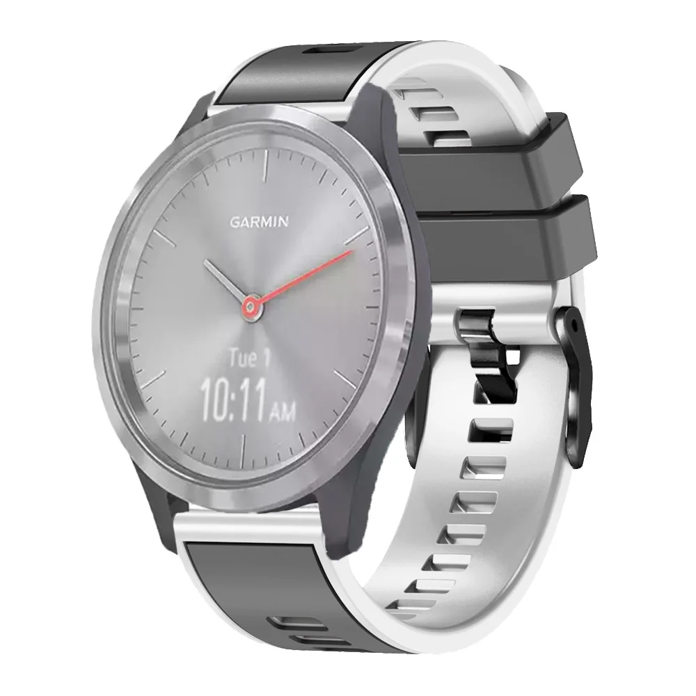 Correa de repuesto de 18mm para Garmin Venu 2S Move 3S Vivoactive 4S Active S, correa de silicona para reloj Forerunner 265S - imagen 4
