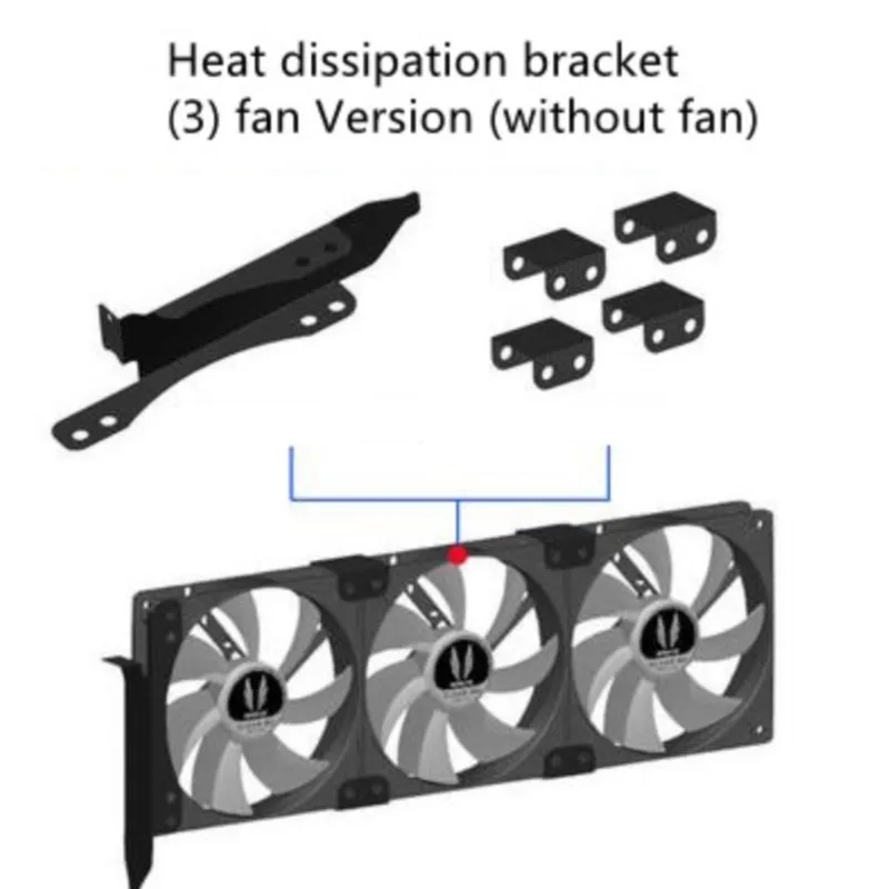 Soporte de refrigeración para ventilador PCI bit, accesorio para tarjeta de vídeo, 9cm, 12cm - imagen 4