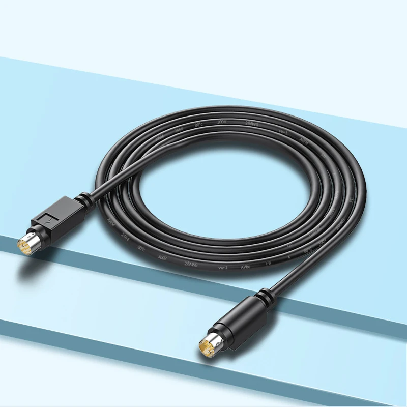 Cable de datos de extensión de cobre completo MD8 de 8 pines para programador de servidor PLC, adaptador de Cable macho a macho a hembra, Cable de conexión de cabeza redonda