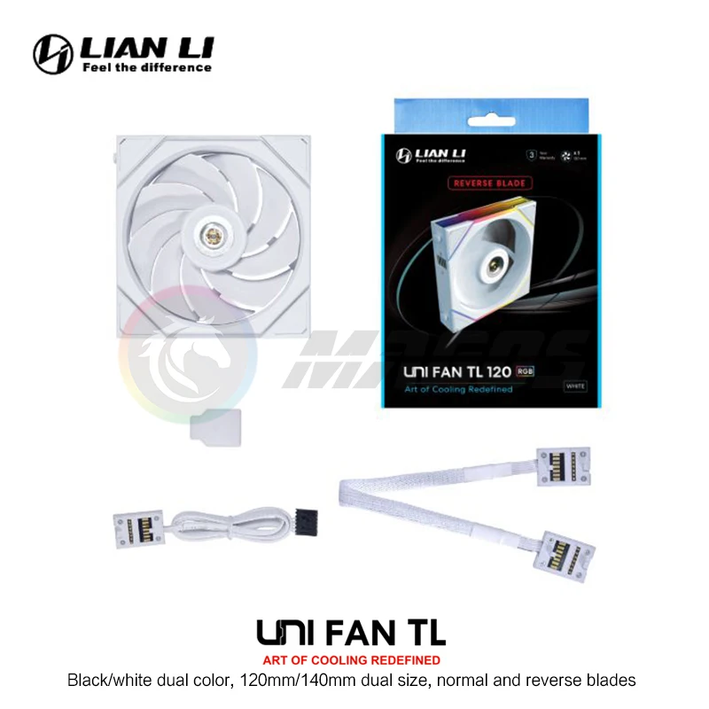 Lian-enfriador de agua Li TL120 TL140 para carcasa de ordenador, ventilador Uni GEN.4th 90CFM 200-2600RPM l-connect 3, paquete de 1/3 piezas - imagen 2