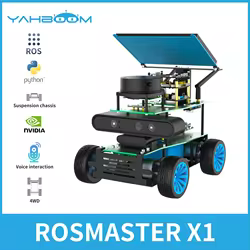 Robot de coche inteligente programable Yahboom 4WD con reconocimiento de voz de Motor Lidar 520 para Jetson NANO Raspberry Pi 5 ROSMASTER X1