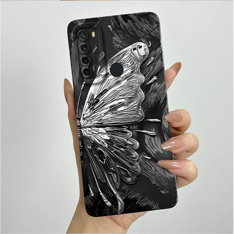 Funda de silicona para Xiaomi Redmi Note 8, funda de TPU suave de lujo estética para Redmi Note 8 2021 Note8, carcasa protectora para parachoques - imagen 2
