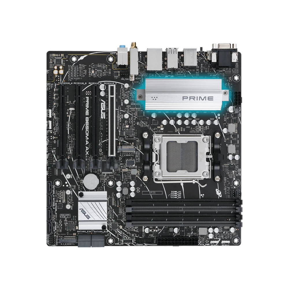 ASUS PRIME B650M-A AX placa base Socket AM5 compatible con Ryzen 5 8500G Ryzen 7 7800X3D Ryzen 9 7900X3D CPU DDR5 256GB HDMI M.2 mATX - imagen 4