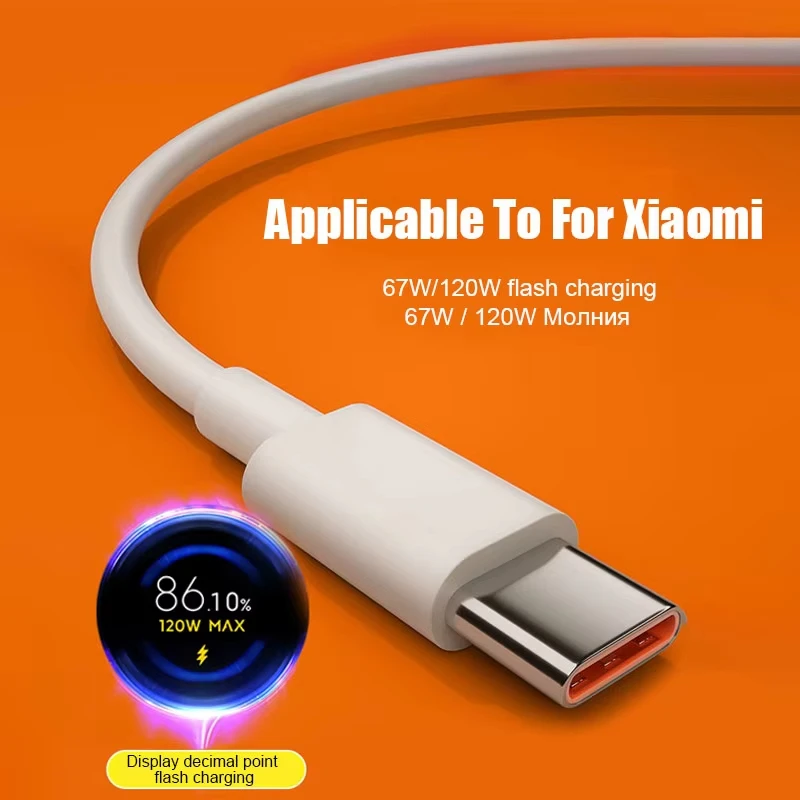 Cable de carga rápida USB tipo C para Xiaomi Mi 13, 14, Ultra Pro, accesorios de teléfono, 6A, 120W - imagen 2