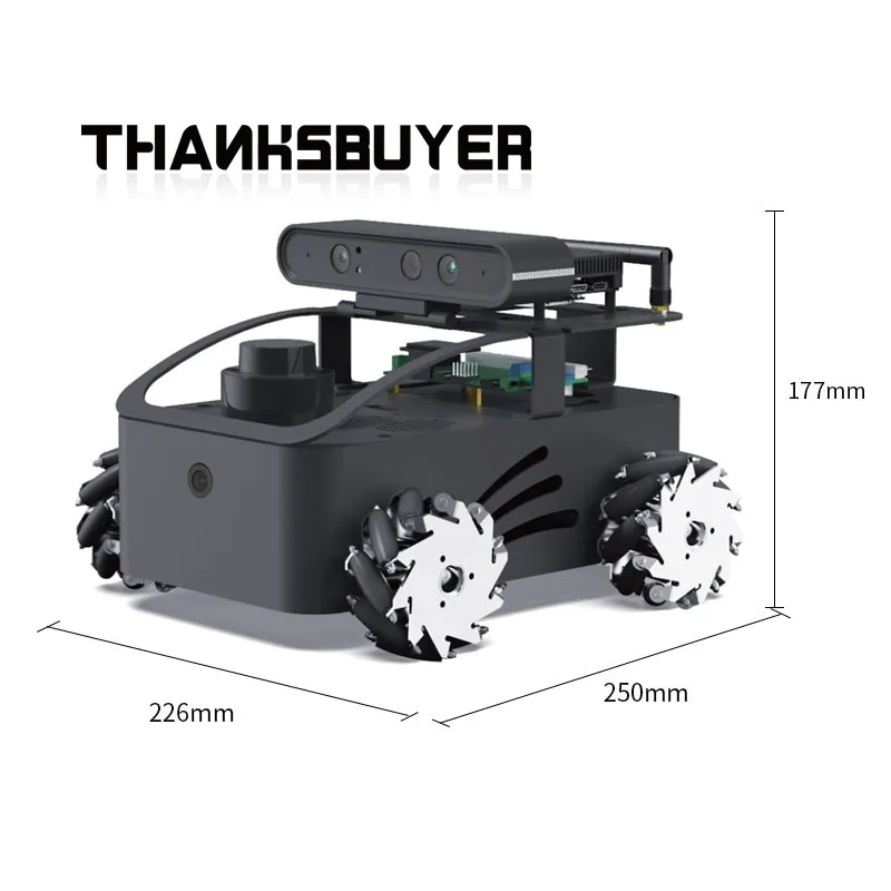 ROS2 V550 versión de rueda Mecanum ROS Robot Kit de coche robótico LubanCat1S LubanCat4 4GB 8GB Placa de desarrollo con cámara RGB - imagen 4