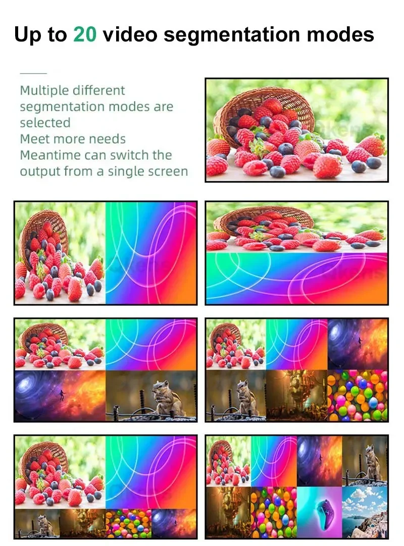 Multivisor HDMI 4K 60Hz 8x2 8 en 2 salidas multivisor HDMI pantalla cuádruple 4x1 6x1 8x1 conmutador continuo multiplexor de vídeo de 8 canales - imagen 5