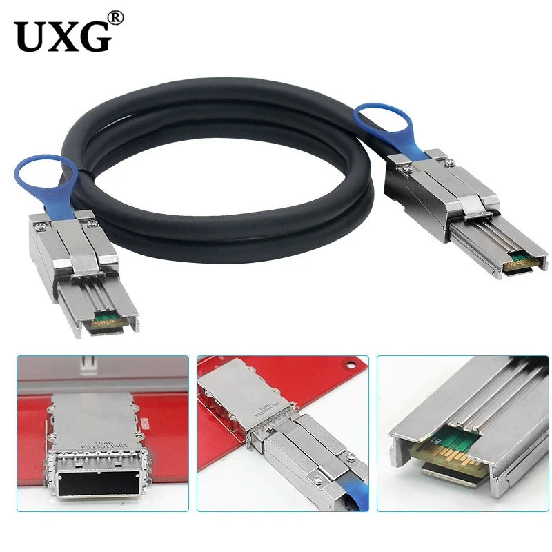 Cable de datos externo MINI SAS 26P SFF-8088 a SFF-8088 Mini SAS SFF-8088 macho a 8088 Cable macho 26P a 26P Cable de disco duro 2m 3m - imagen 2