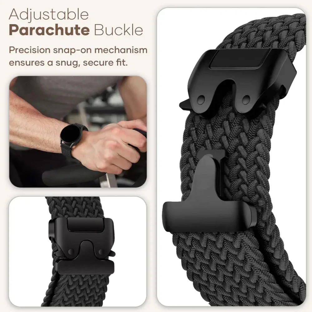 Correa deportiva de nailon para Garmin Venu 3 2 Band Forerunner 165 265 255 Music Vivoactive 5 4 pulsera 20mm 22mm correa de reloj suave - imagen 4