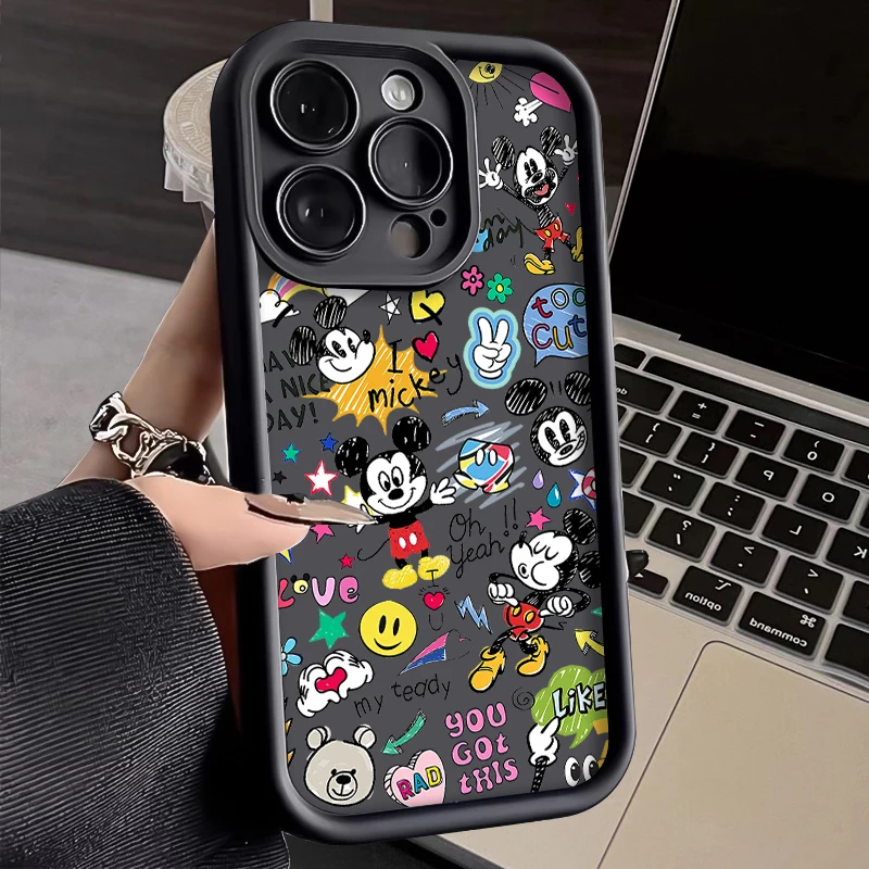 Graffiti Disneies Mickey nueva funda de teléfono para Oppo A60 A3 A3X A98 A78 A58 A38 A57 A76 A17 A94 A74 A55 A54 A79 4G 5G TPU contraportada - imagen 3