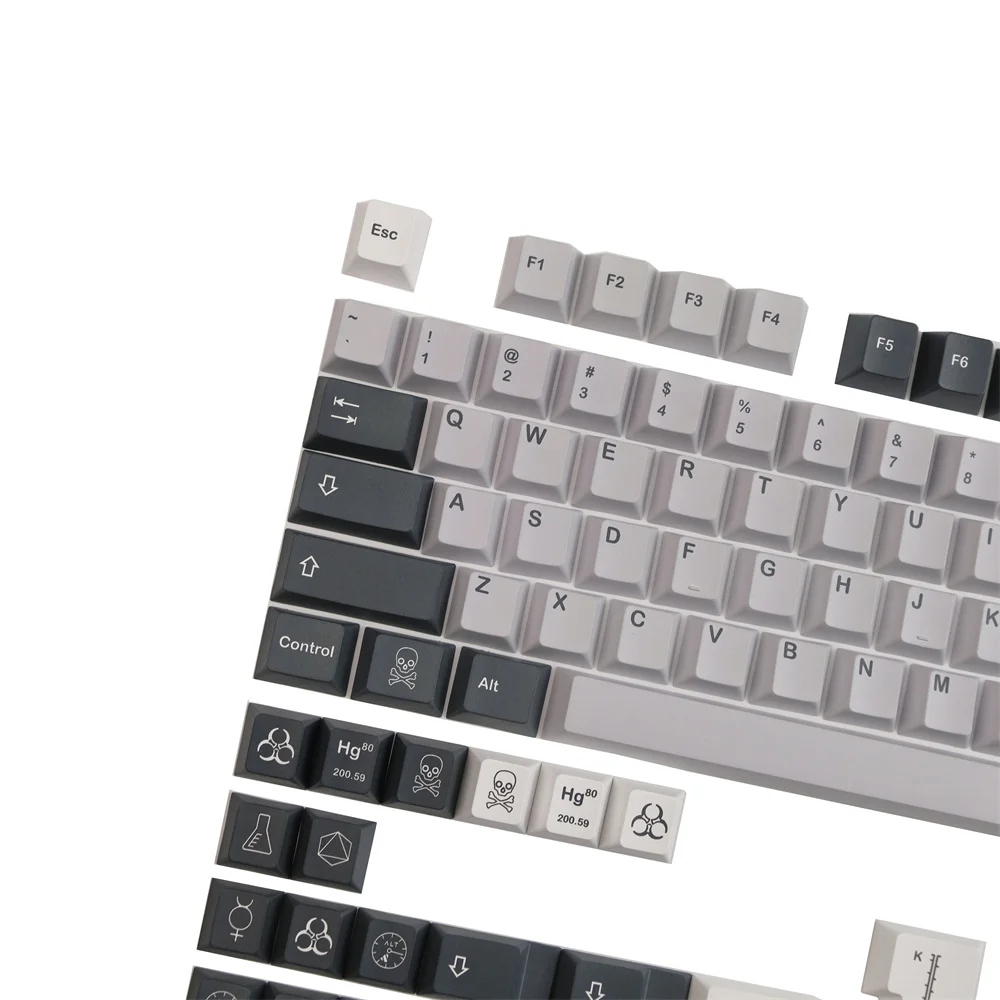 GMK Mercury Keycap elemento químico ISO Enter 1.75U 2U 2.25U Shift 2U 2.25U 2.75U 3U 6.25U 7U barra espaciadora para teclado mecánico