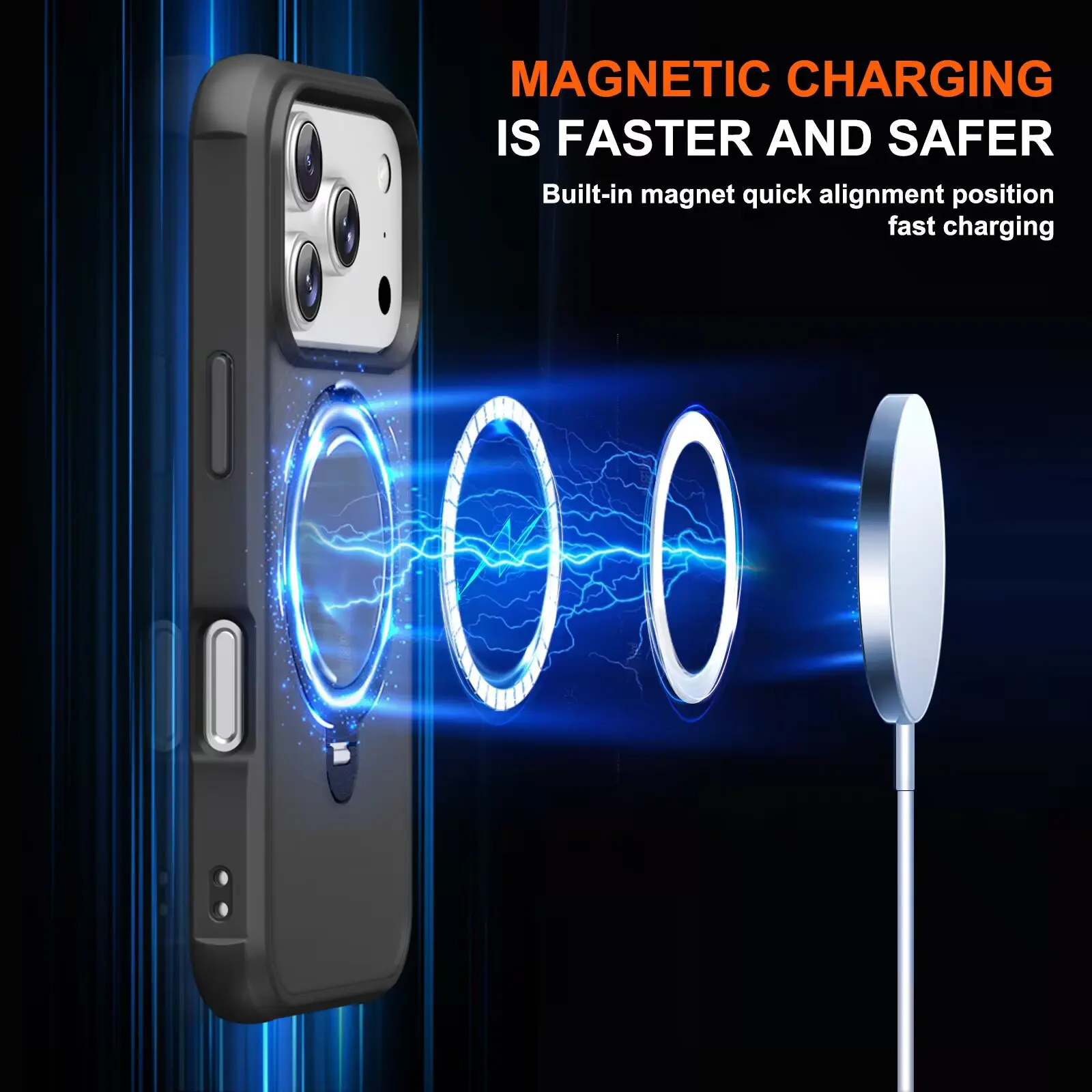 Para Apple iphone 17 Pro Max 17 Air funda dura 360 anillo soporte cubierta trasera protectora magnética para iphone 17 16 15 14 13Pro Max Shell - imagen 5