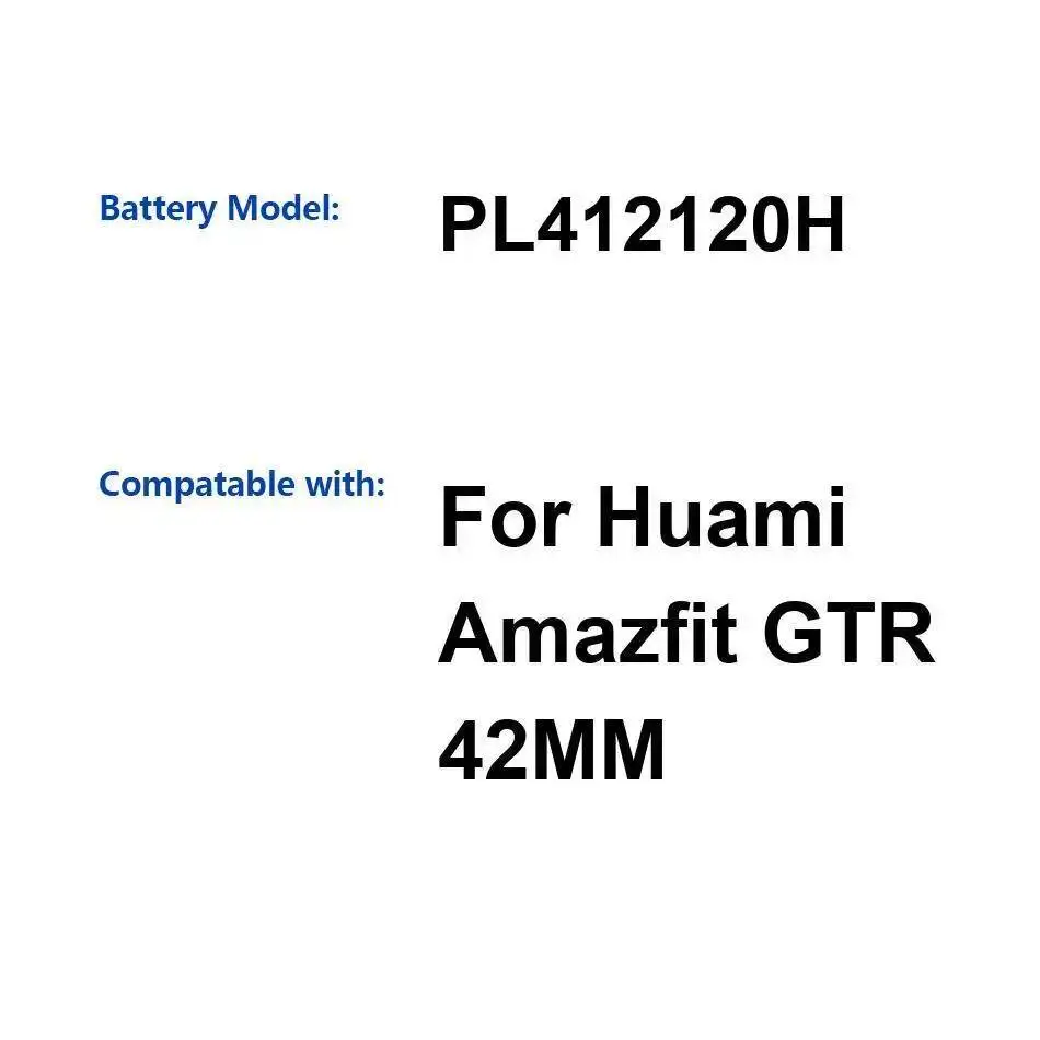 Para Huami Amazfit Gtr 42MM batería de reloj inteligente PL412120H fuente de alimentación confiable 195Mah