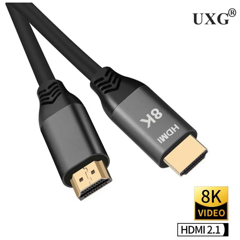Cable HDMI 8k 4K 60Hz corto HD 2,1 V compatible con HDMI 1m 3m 5m con carcasa trenzada y de aleación 48Gbps UHD TV Blu-ray Xbox PS4/3 5 PC - imagen 5
