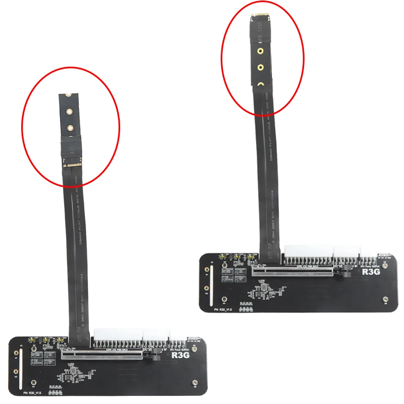 Tarjeta gráfica externa M.2 para NVMe PCIe 3,0 x4 Cable elevador para NUC ITX STX Laptop PC R43SG/R43SG-TU