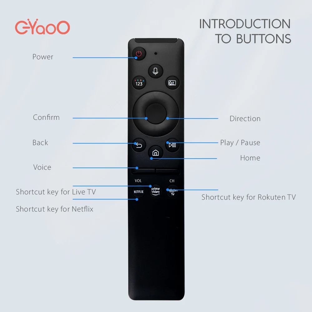 Mando a distancia para Samsung BN59-01330B, Control remoto por voz para Smart TV, BN59-01312B, BN59-01312F, BN59-01327B - imagen 3