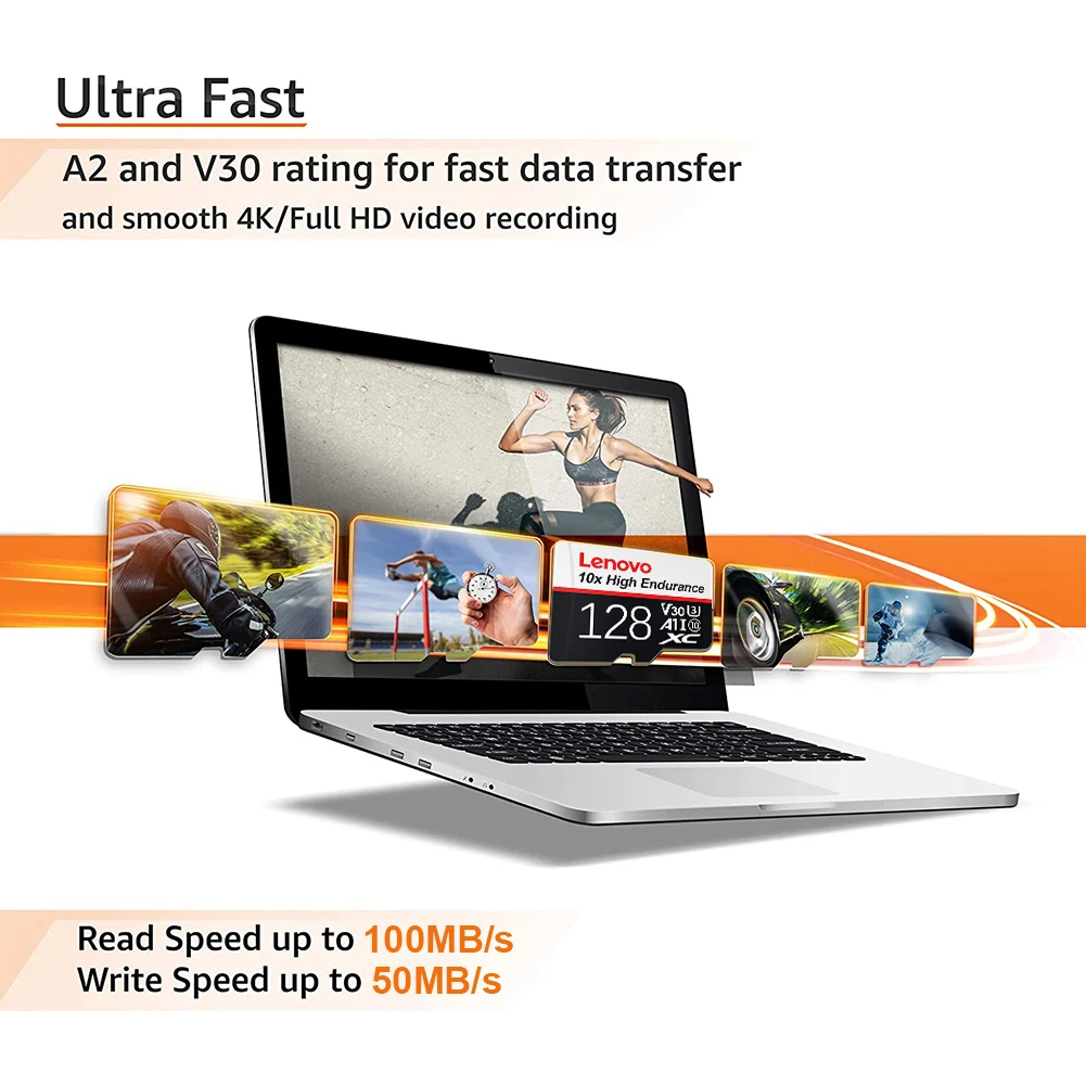 Tarjeta de memoria Lenovo de 2TB y 1TB, gran oferta, tarjeta MicroSD de 128GB, tablero U3 4K/almacenamiento para juegos, paquete de 5 + adaptador gratis, 50% de descuento - imagen 3
