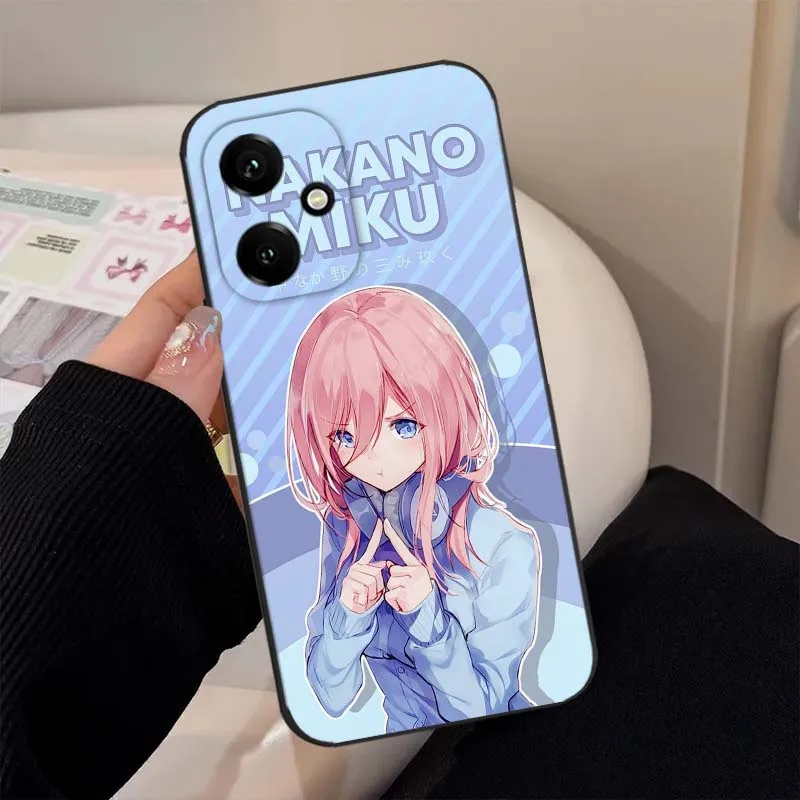 Miku Nakano Anime para Huawei Honor 9X 9A 8A 8X 80 70 60 50 SE Lite Pro Plus Flat Prime 5G funda de teléfono - imagen 3