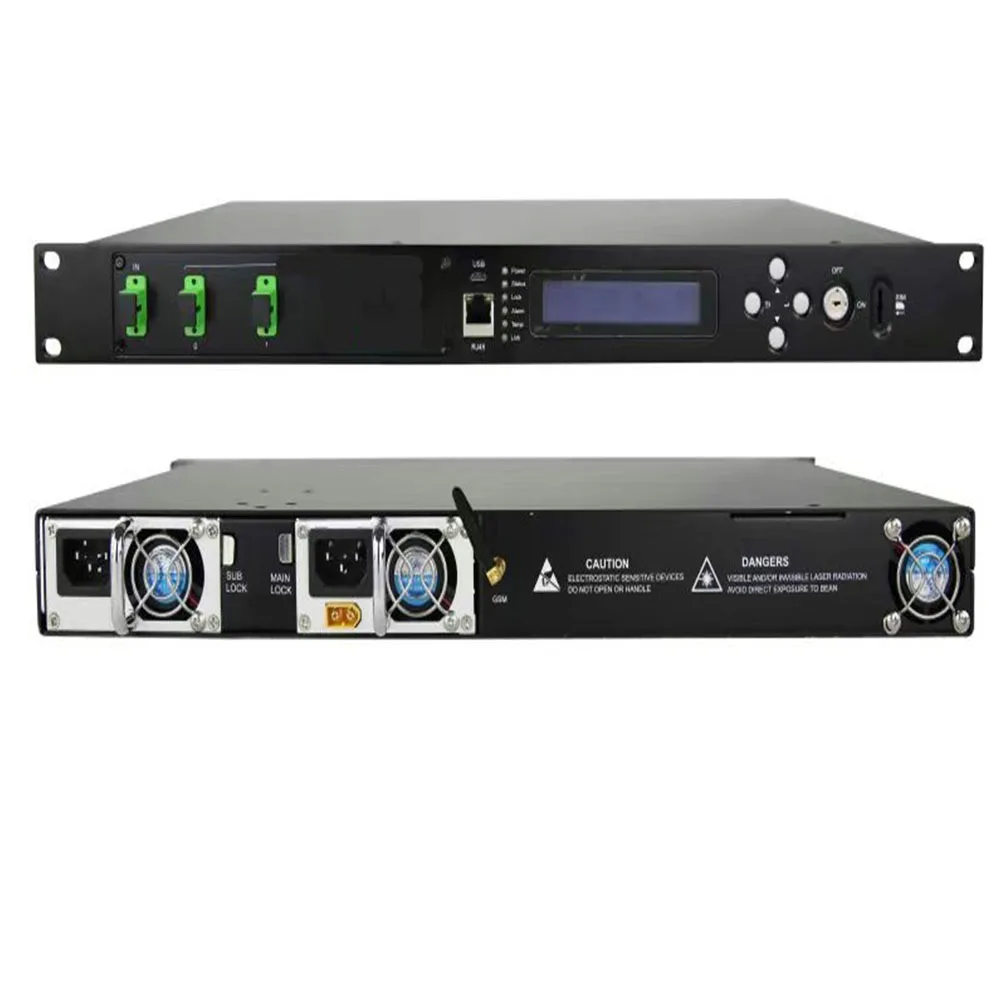 Amplificador de fibra Web + snmp 1u, 2x17db, 4x17db, alta potencia, Edfa Erbium dopado, Ftth, amplificador de fibra compensado por Erbium - imagen 3