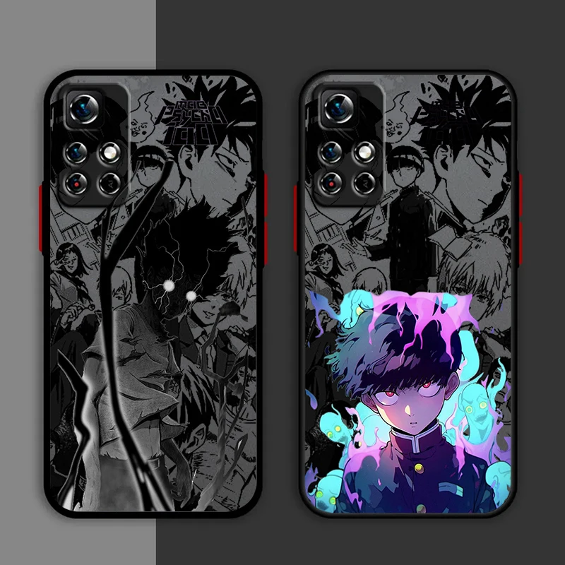 Funda de teléfono Mob Psycho 100 para Redmi Note 13, 12, 11, 10 Pro Plus Pro S T 5G, cubierta translúcida mate esmerilada - imagen 2