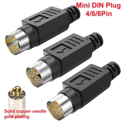 Conector Mini DIN Macho 8/6/4 Pins para PLC – Alta Calidad