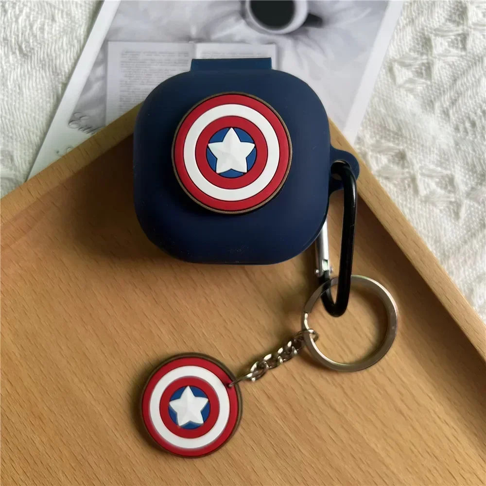 Funda de auriculares de dibujos animados para Xiaomi Redmi Buds 5, funda protectora suave de silicona para Redmi Buds 4 Lite, bolsa para auriculares con llavero - imagen 4