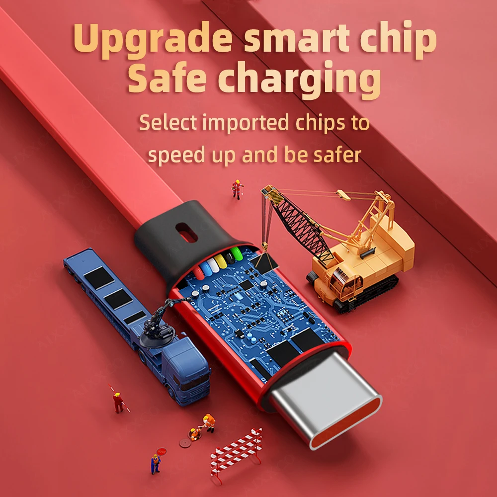 AIXXCO-cargador USB de 100W, Cable 3 en 1 6A para Huawei, Cable retráctil portátil Micro USB tipo C, Cable de carga para iPhone y Samsung - imagen 5