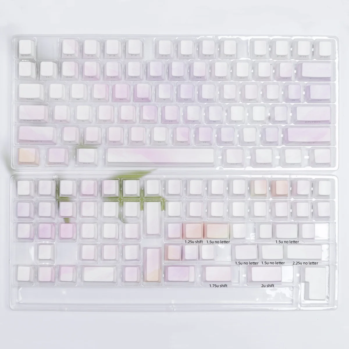 Teclas de perfil PBT Cherry, tapa de impresión lateral brillante a través de 131 teclas, diseño ISO, teclados mecánicos, GMK67 61 - imagen 2