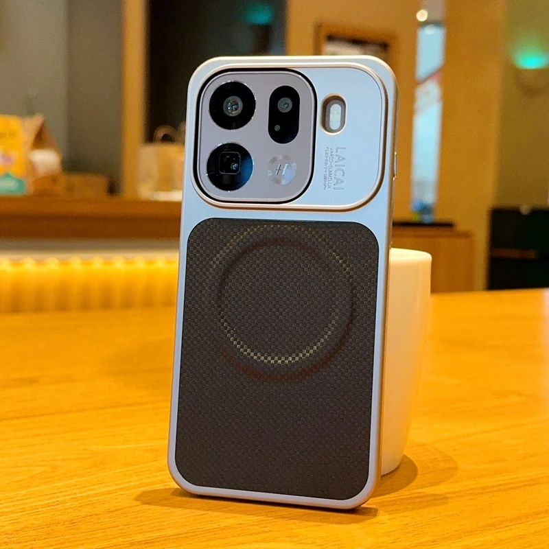 Para OPPO Find X9 Pro funda de lujo de cuero PU + PC funda protectora trasera magnética Magsafe para Find X9 X9Pro X 9 carcasa de teléfono - imagen 5