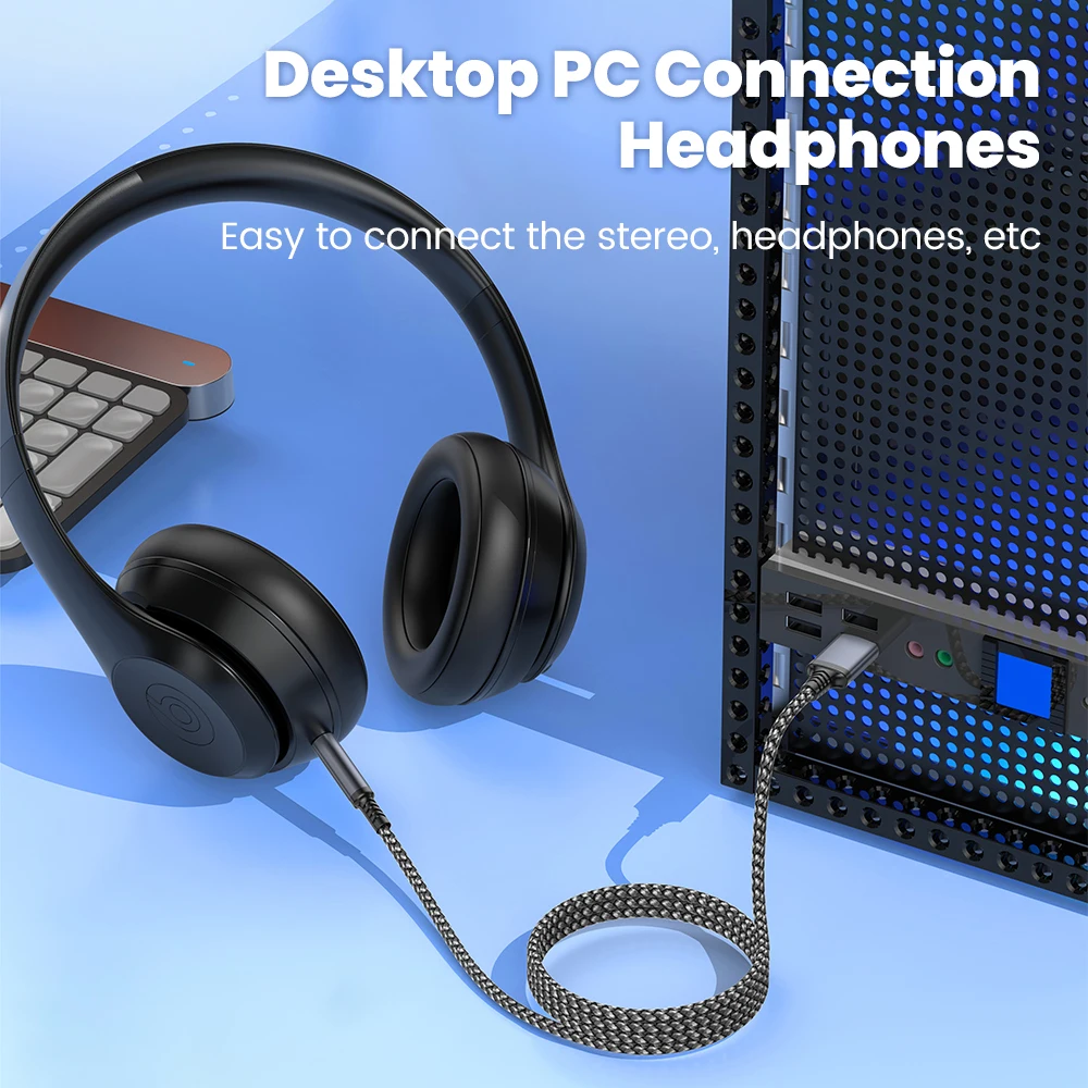 Cable de Audio USB a 3,5 MM, conector auxiliar de 3,5mm, adaptador de auriculares para altavoz de coche para Samsung, Xiaomi, Huawei, PC, portátil, TV/consola de juegos - imagen 3