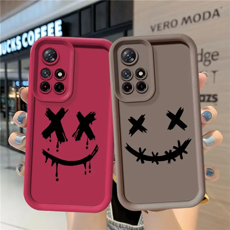 Funda de teléfono suave con diseño de diablo sonriente para Xiaomi Redmi Note 14 9 9s 13 12S 11S 11 12 13 14 Pro Plus 10 10S
