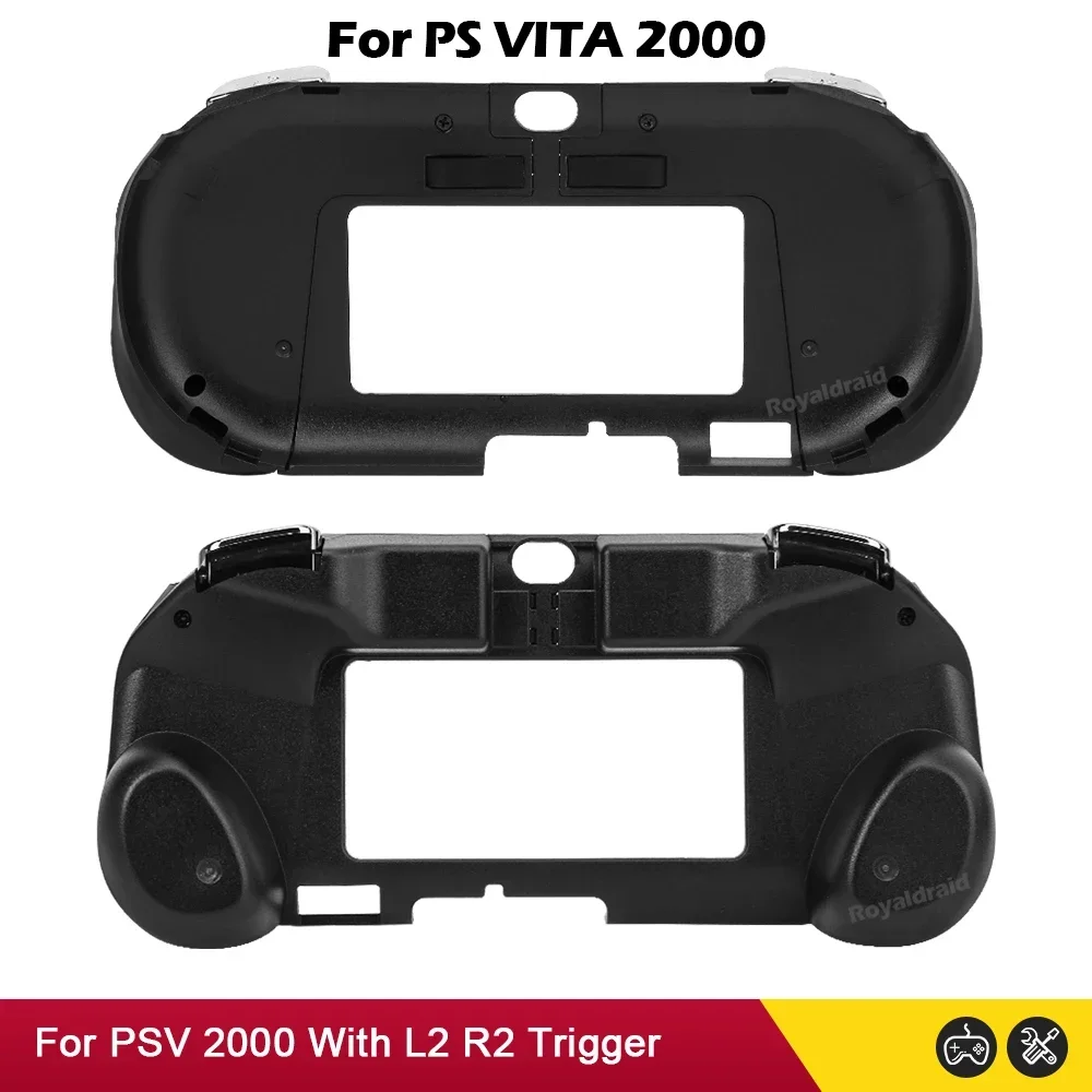 Negro blanco para PS Vita 2000 PSV 2000 PSV2000 controlador de mando Joypad mango de mano Joystick carcasa con botón de disparo L2 R2 - imagen 2