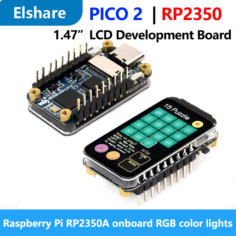 Raspberry Pi Pico 2 RP2350 Placa de desarrollo de pantalla LCD de 1,47 pulgadas RP2350A Pantalla de 1,47 pulgadas Color RGB - imagen 3