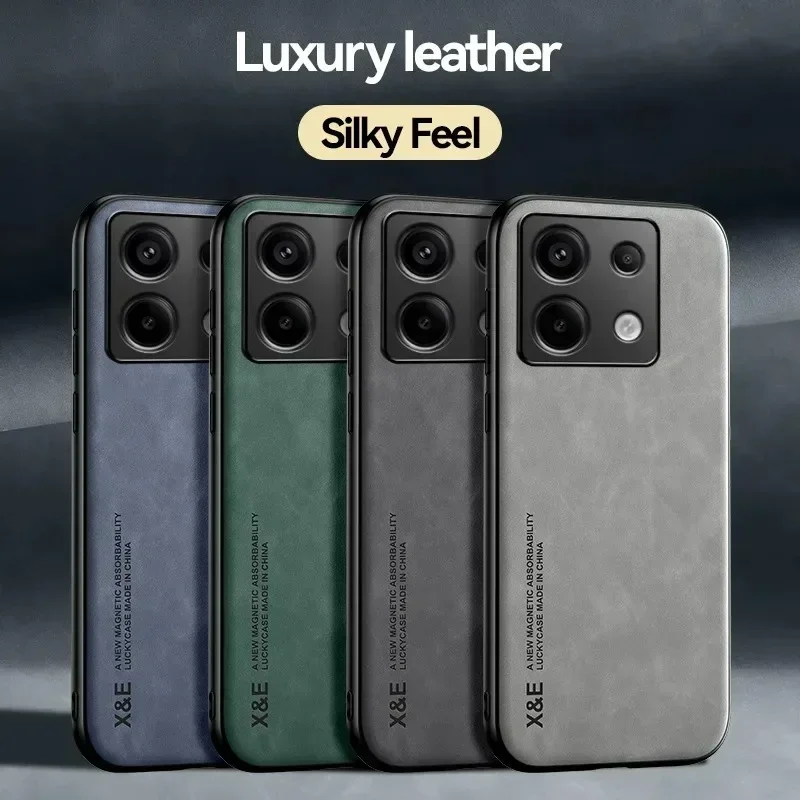 Funda para Redmi Note 14 13 Pro Plus Poco X6 X5 Pro 14T de lujo con soporte magnético incorporado para coche protección para teléfono Coque Fundas - imagen 3