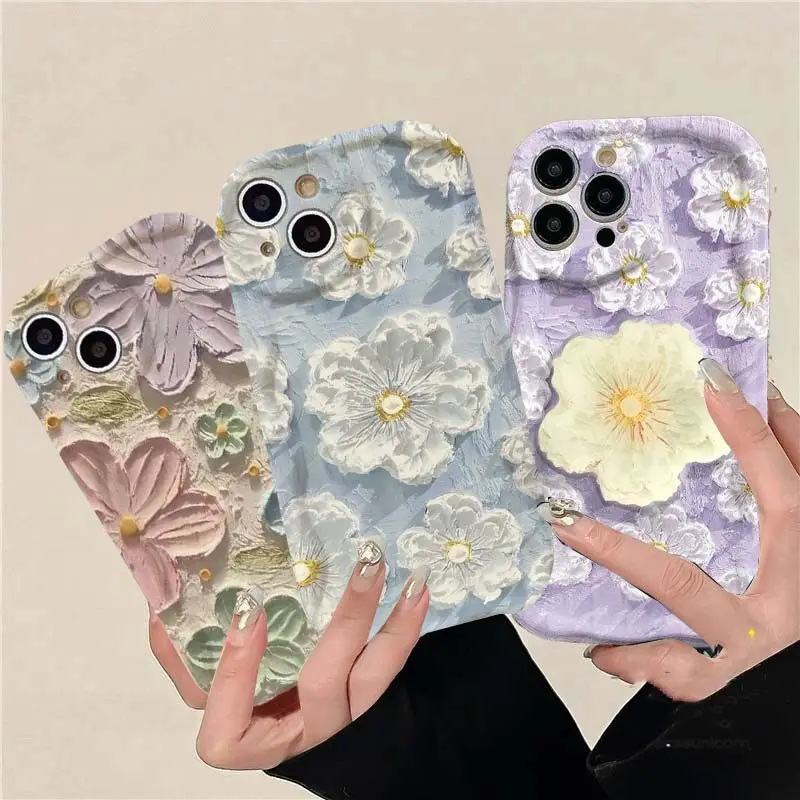 Funda Retro con pintura al óleo de flores para Samsung Galaxy, A15, A25, A04, A05, A05S, A04E, A13, A33, A30, A31, A50, A22, A51, A71, A72, A73, A02, A03, M54