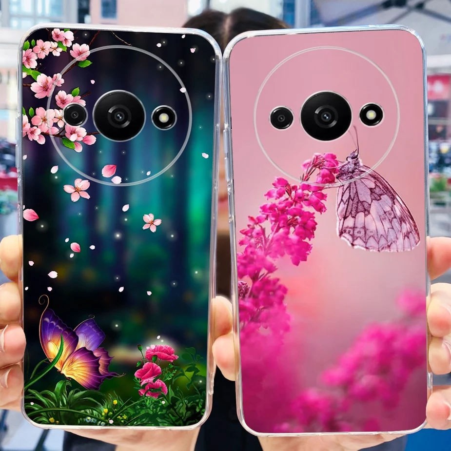 Para Xiaomi Redmi A3 funda de lujo pintada funda de teléfono de TPU suave de silicona transparente de 6,71 pulgadas para Xiaomi Redmi A3 RedmiA3 parachoques - imagen 4