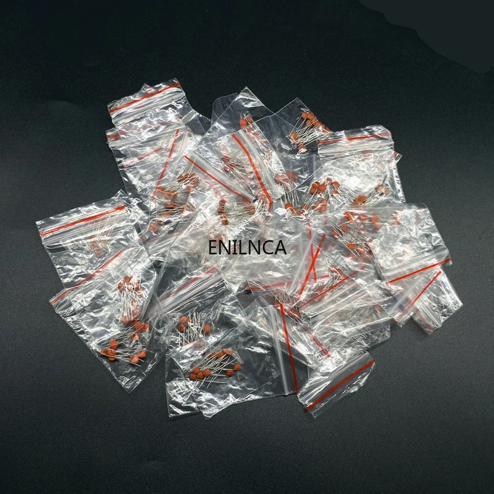 Kit surtido de resistencias de película metálica, diodos led, condensador electrolítico, conjunto de cerámica, paquete de transistores, Kits de componentes electrónicos diy - imagen 3