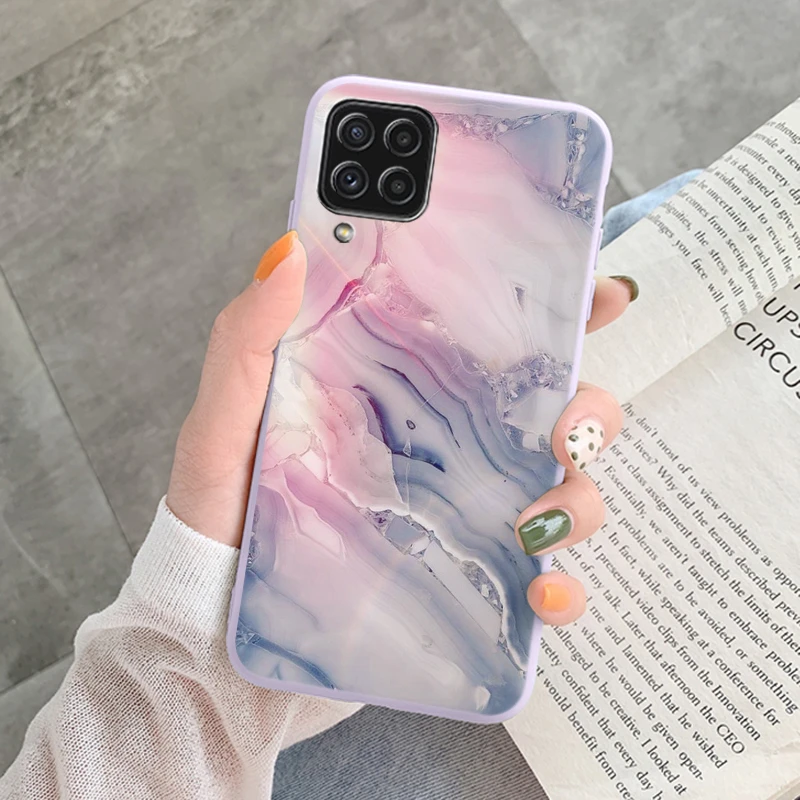 Funda de teléfono con diseño de mármol para Samsung Galaxy A12 F12 M12 A22 Funda protectora suave Funda para Samsung A 12 22 M Coque transparente - imagen 4