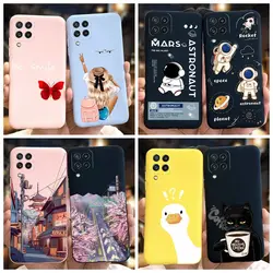 Para Samsung M32 4G Funda M325 SM-M325F Funda lindo astronauta pato gato teléfono suave Funda en Samsung Galaxy M32 parachoques M 32 Protector