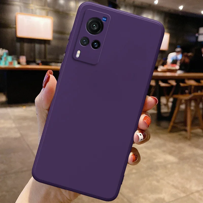 Funda de silicona líquida para VIVO X60 Pro Plus X60s X60t China 360, funda protectora a prueba de golpes para teléfono, bolsas X60Pro - imagen 2