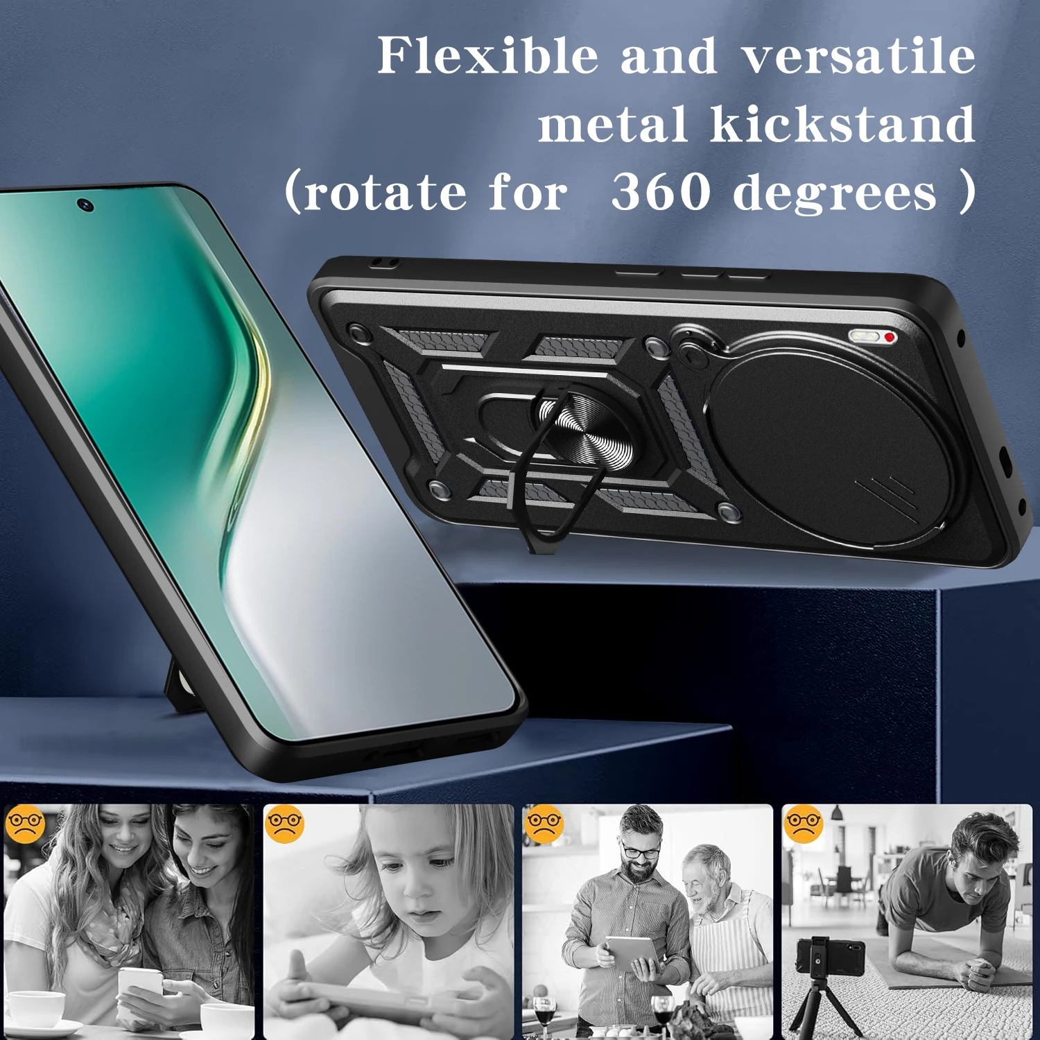 Funda para Tecno Camon 40 Premier 5G Funda deslizante Cámara anillo de protección soporte Funda a prueba de golpes Capa Funda - imagen 4