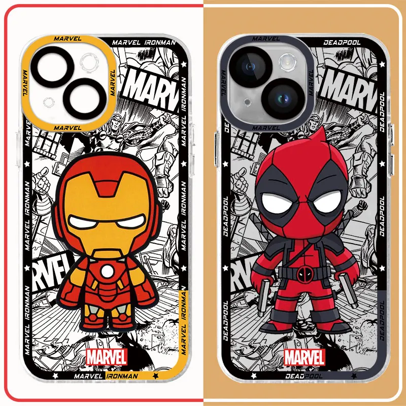 Funda de teléfono con dibujos de Marvel Groot Spiderman para iPhone 8 15 Plus 14 Pro 12 Mini XR SE X XS 13 Pro Max 11 7 6s - imagen 3