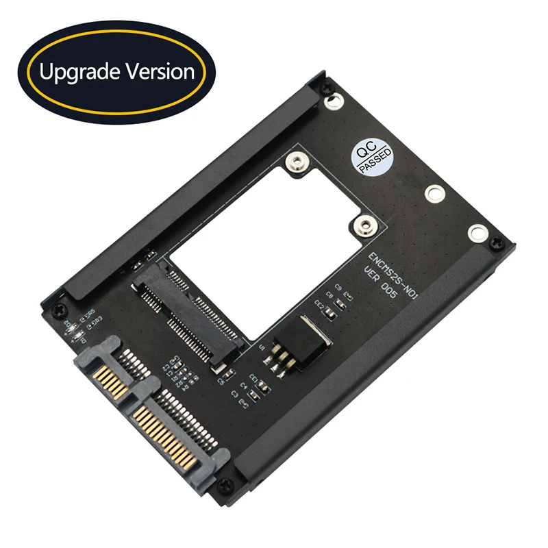 Tarjeta adaptadora mSATA SSD a 2,5 "SATA 3,0 III, placa elevadora con soporte de marco, compatible con tamaño completo mSATA SSD 6Gps para computadora de escritorio