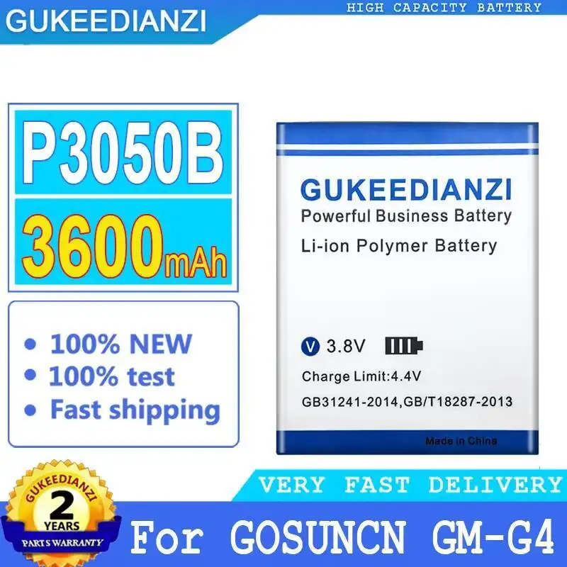 Batería confiable del teléfono móvil de la fuente de alimentación de la repuesto 3600Mah P3050B para Gosuncn GM-G4 GMG4