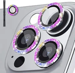 Protector de lente de cámara para iPhone 15/16/17 Pro Max rosa brillante