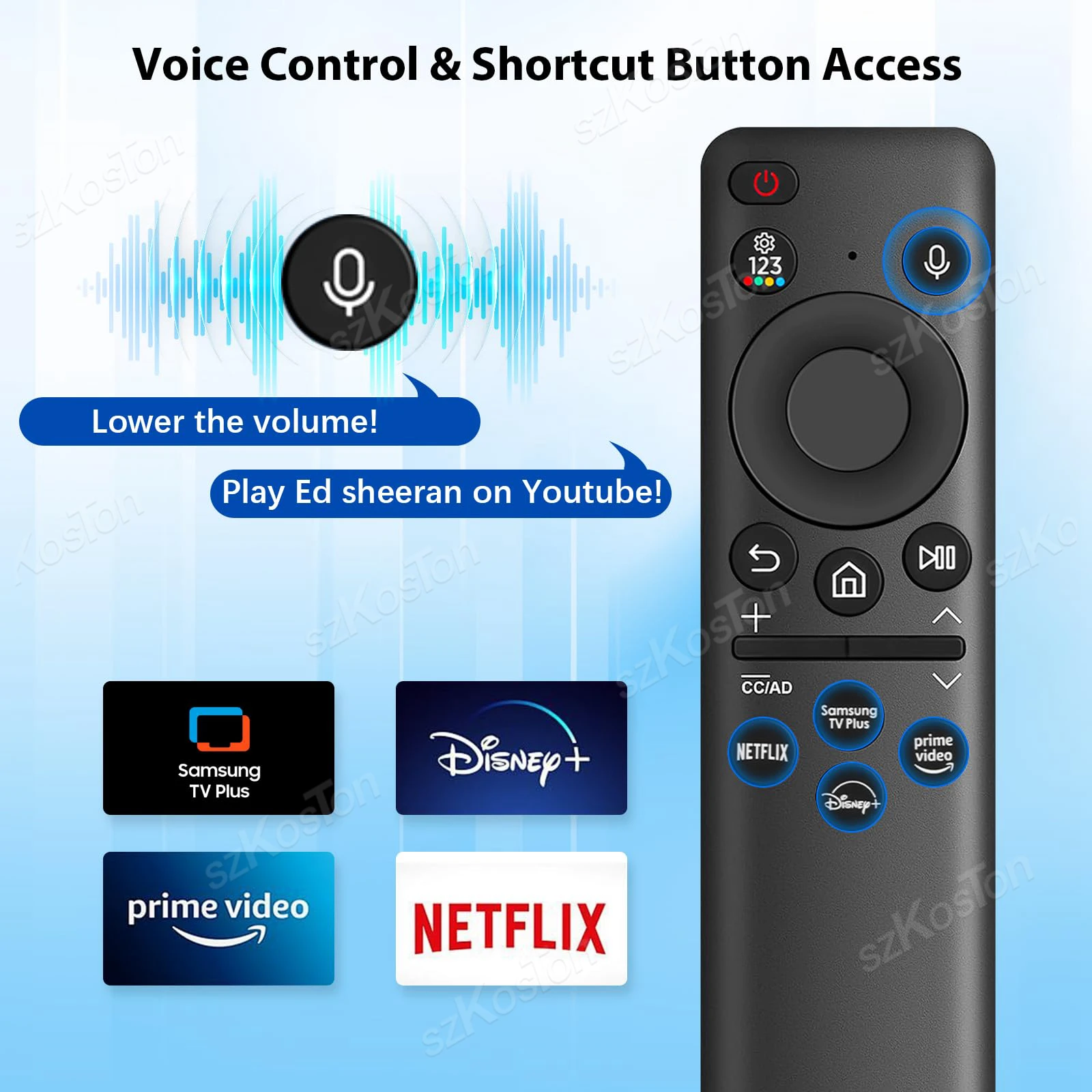 Reemplazo remoto por voz Solar para Samsung TV, mando a distancia recargable de BN59-01432A para televisores inteligentes Samsung Neo QLED 8K HDR - imagen 5