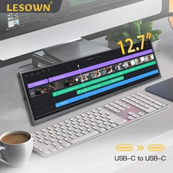 LESOWN-mini Pantalla de 2880x864, 12,7 pulgadas, 120Hz, 500Nits, IPS Touch, tira larga, tipo C, HDMI, Monitor 12,6, portátil